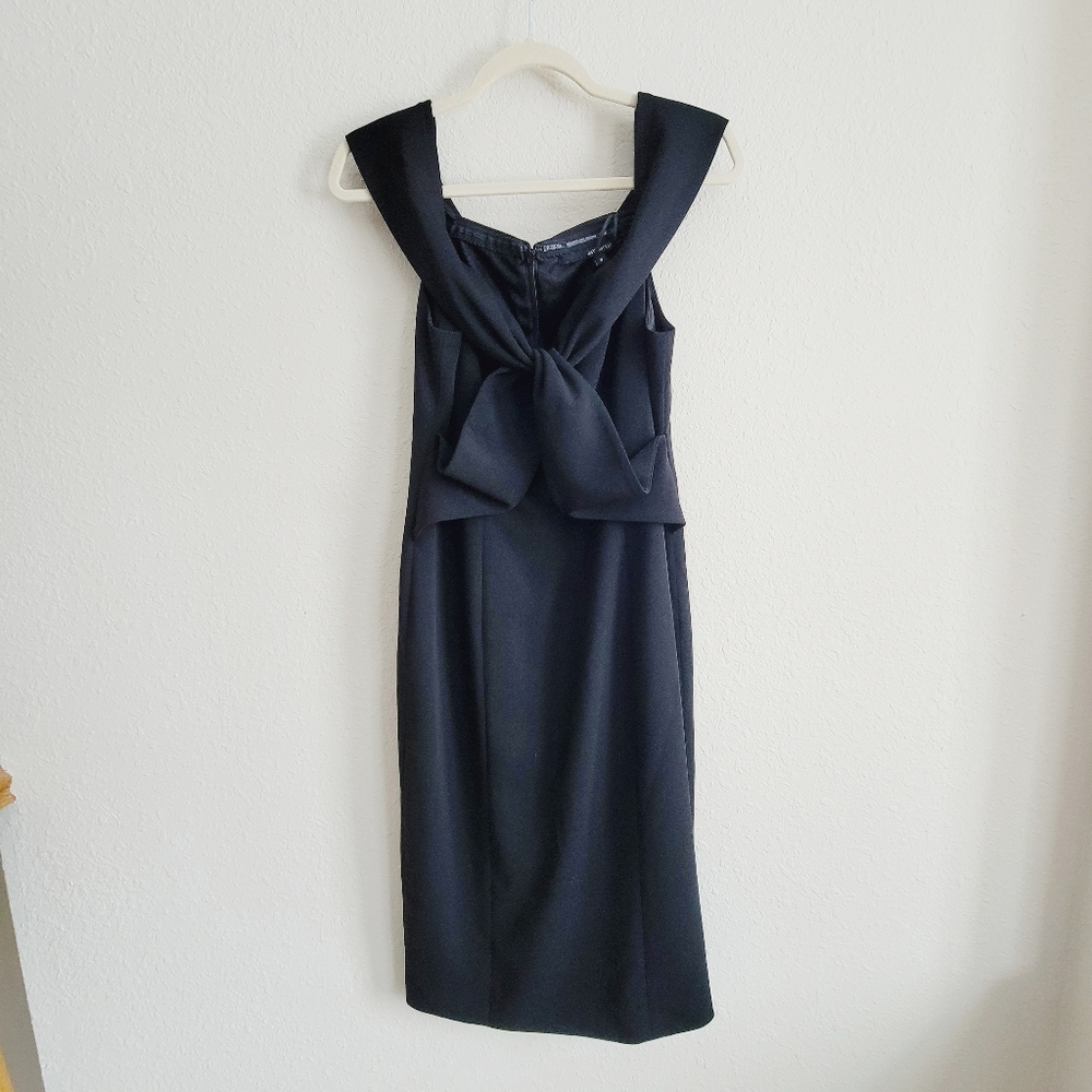 Jay Godfrey Black Argon Crisscross Off Shoulder Dress 8